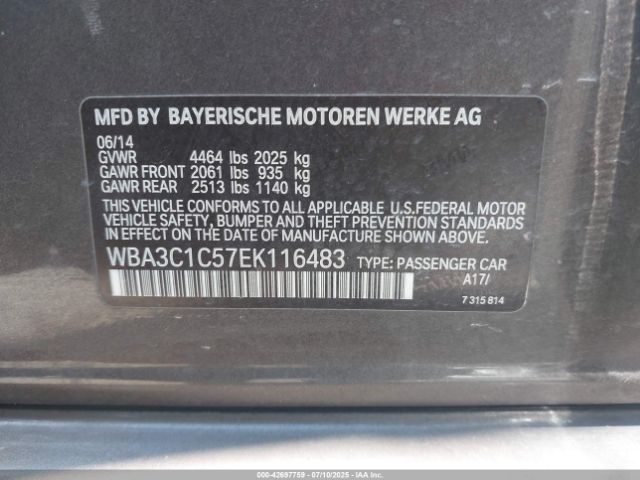 2014 BMW 328I WBA3C1C57EK116483 Photo 8