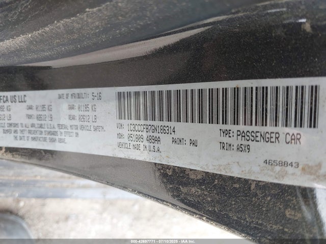 1C3CCCFB7GN186314 Chrysler 200