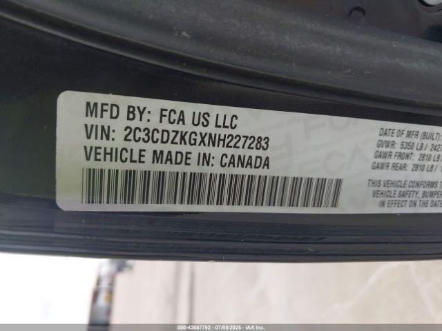 2022 DODGE CHALLENGER 2C3CDZKGXNH227283 Photo 8
