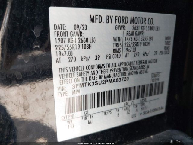 2023 FORD MUSTANG MACH-E 3FMTK3SU2PMA83720 Photo 8