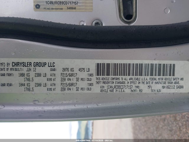 2012 JEEP PATRIOT 1C4NJRCB9CD717157 Photo 8