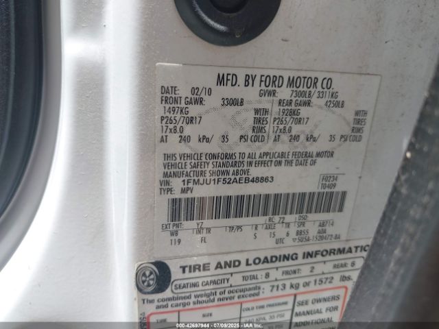 2010 FORD EXPEDITION 1FMJU1F52AEB48863 Photo 8