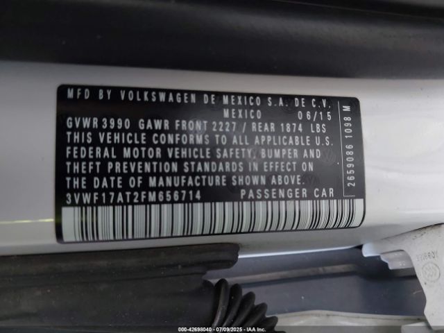 2015 VOLKSWAGEN BEETLE 3VWF17AT2FM656714 Photo 8