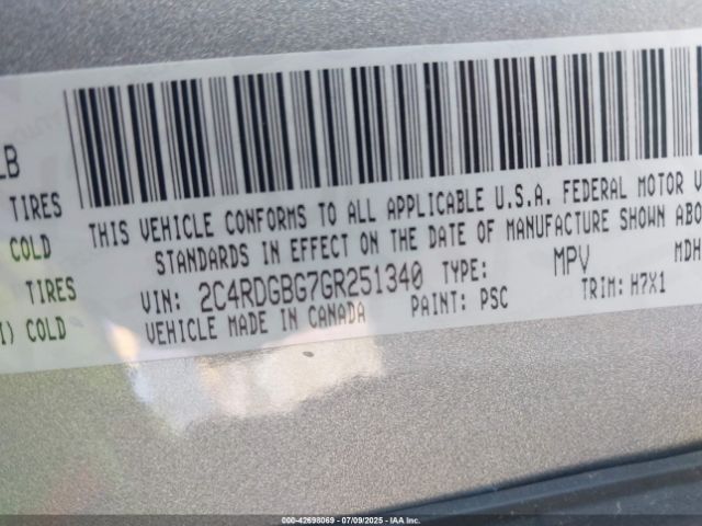 2016 DODGE GRAND CARAVAN 2C4RDGBG7GR251340 Photo 8