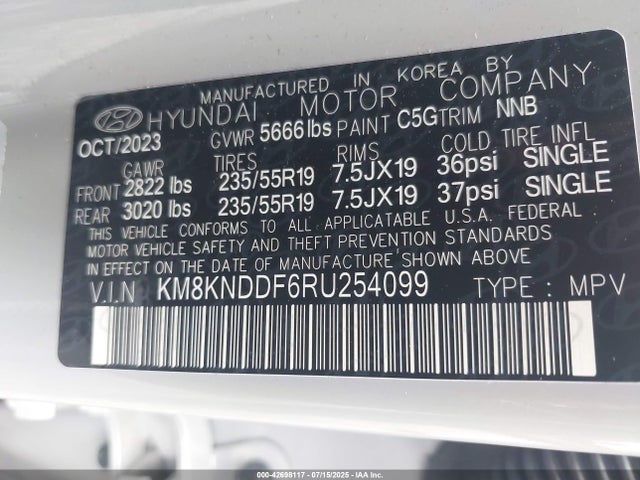KM8KNDDF6RU254099 Hyundai 2024