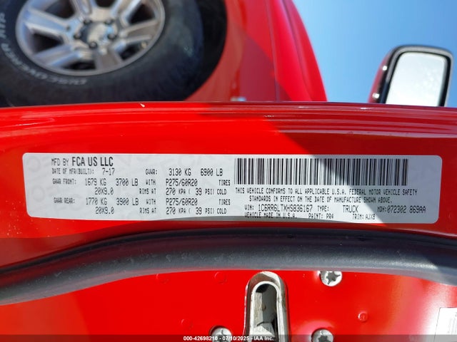 1C6RR6LTXHS836167 RAM 1500