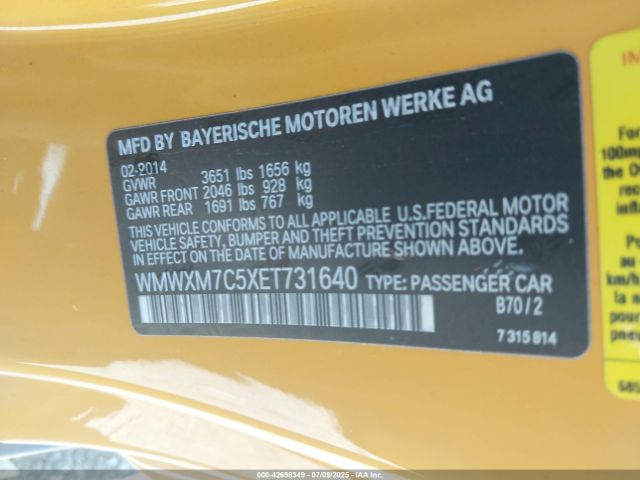 2014 MINI HARDTOP WMWXM7C5XET731640 Photo 8
