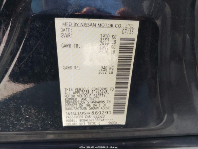 1N4AL3AP5FN889291 Nissan 2015