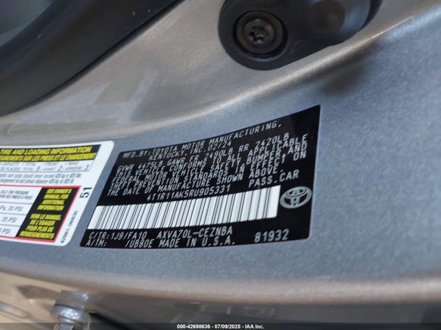 4T1R11AK5RU905331 Toyota a25a-fks