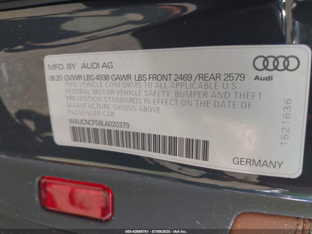 2020 AUDI A5 SPORTBACK WAUCNCF58LA020379 Photo 8