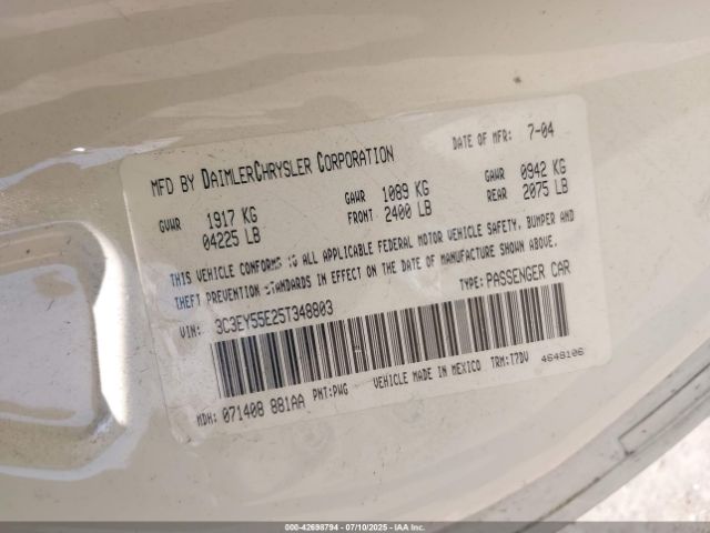 2005 CHRYSLER PT CRUISER 3C3EY55E25T348803 Photo 8