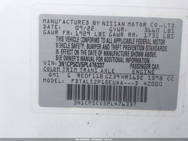 Nissan 2023 2023 3N1CP5CV5PL476337 Image 9