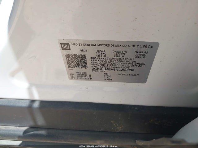 3GKALMEV6NL293036 GMC lyx