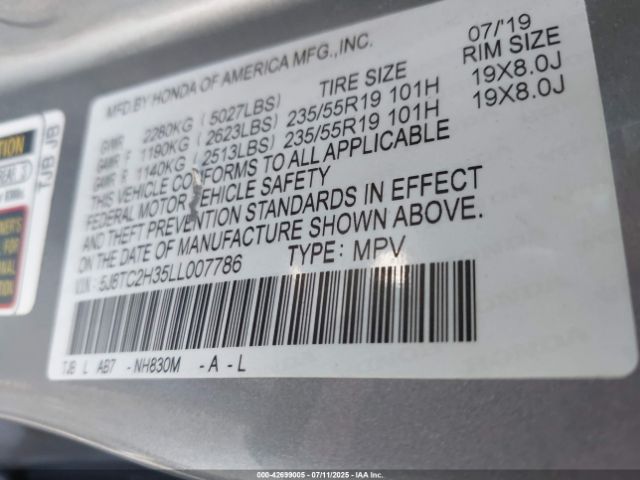 2020 ACURA RDX 5J8TC2H35LL007786 Photo 8