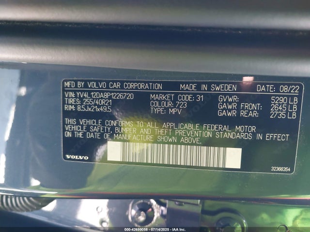 Volvo b4204t 2023 YV4L12DA8P1226720 Image 9