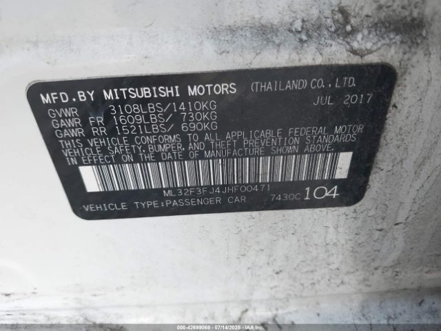 2018 MITSUBISHI MIRAGE G4 ML32F3FJ4JHF00471 Photo 8