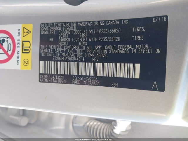 Lexus RX 2016 2T2BZMCA2GC044314 Image 9