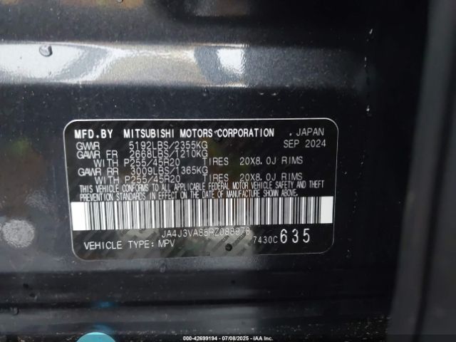 2024 MITSUBISHI OUTLANDER JA4J3VA85RZ088978 Photo 8