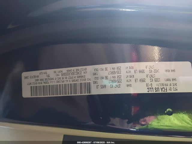 2C4RC1BGXJR353609 Chrysler 2018