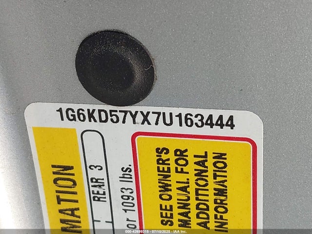 2007 CADILLAC DTS 1G6KD57YX7U163444 Photo 8