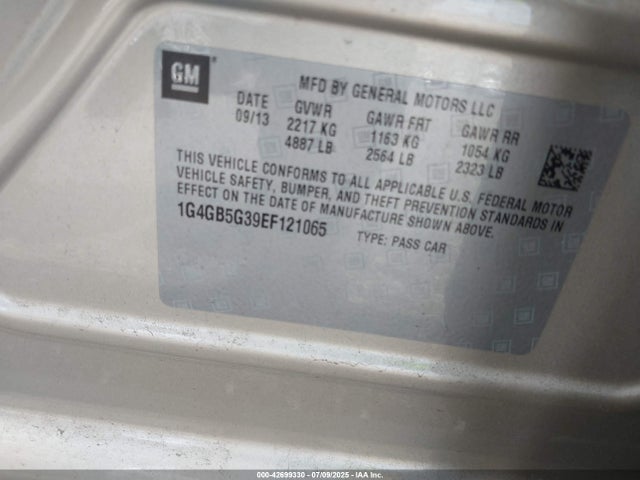 1G4GB5G39EF121065 Buick lfx