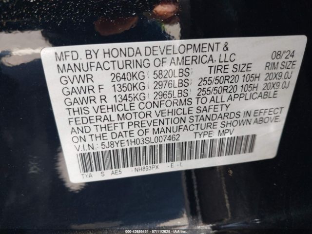 2025 ACURA MDX 5J8YE1H03SL007462 Photo 8