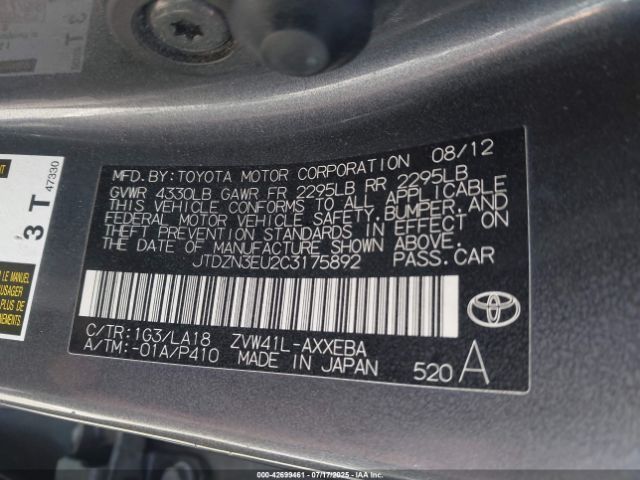 2012 TOYOTA PRIUS V JTDZN3EU2C3175892 Photo 8