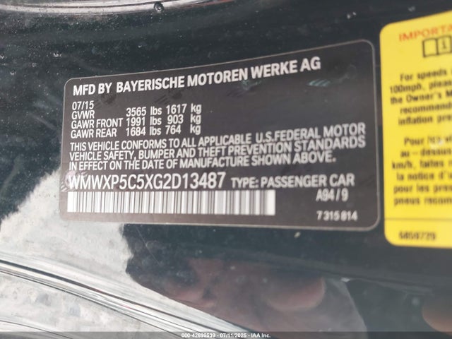 2016 MINI HARDTOP WMWXP5C5XG2D13487 Photo 8