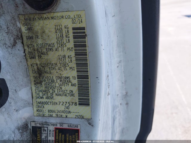 1N6BD0CT5EN727578 Nissan 2014