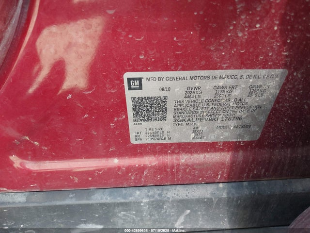 3GKALPEV8KL176796 GMC lyx - direct injection, vvt, fgt, turbo, alum, gen 1