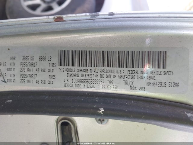 1C6RR6GG6GS332257 RAM 1500