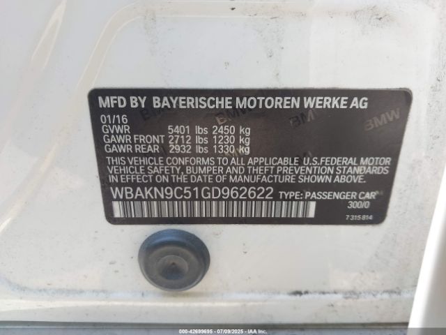 2016 BMW 550I WBAKN9C51GD962622 Photo 8