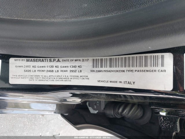 Maserati m156b 2017 ZAM57RSA2H1242396 Image 9