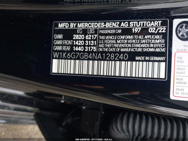 W1K6G7GB4NA128240 Mercedes-Benz m176