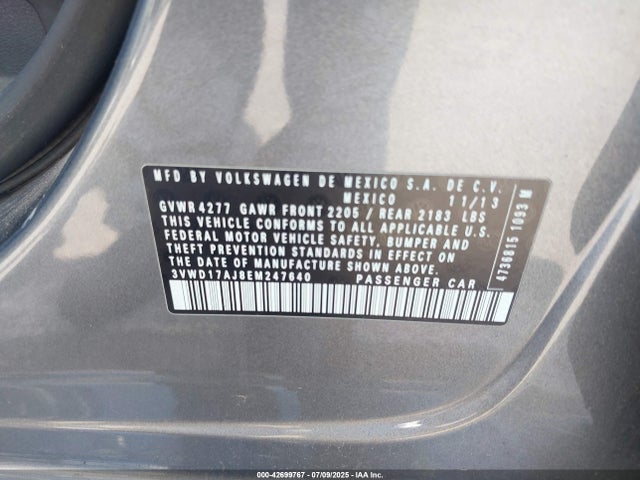 3VWD17AJ8EM247640 Volkswagen Jetta