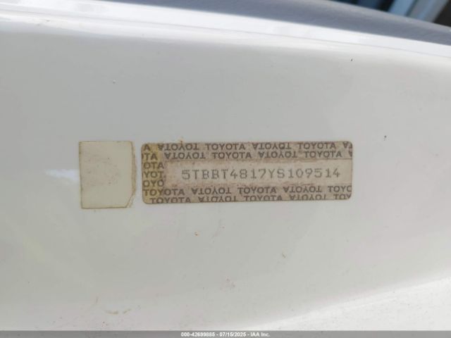 2000 TOYOTA TUNDRA 5TBBT4817YS109514 Photo 8