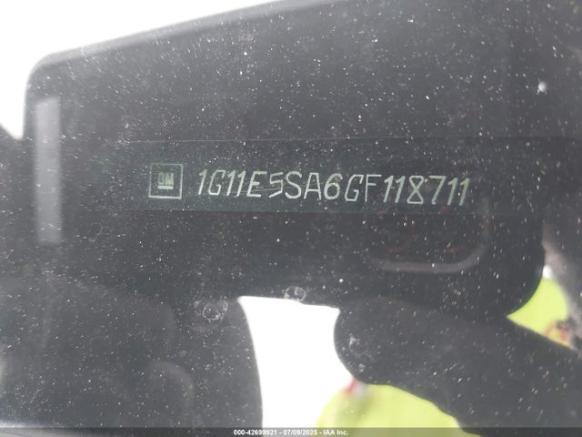 1G11E5SA6GF118711 Chevrolet lcv -sidi, dcvcp, vvt, dcvcp, e85 max, e0-e100, aluminum
