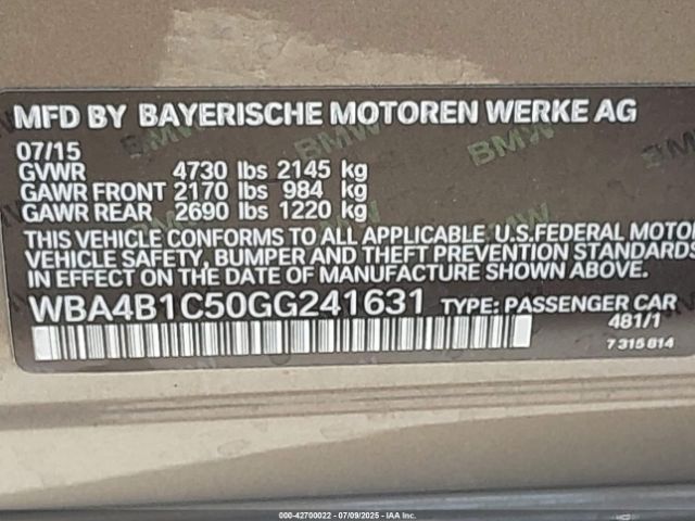 2016 BMW 435I GRAN COUPE WBA4B1C50GG241631 Photo 8