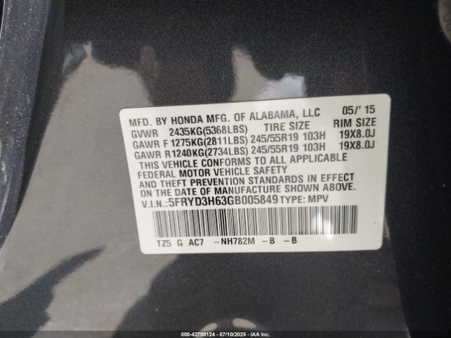 2016 ACURA MDX 5FRYD3H63GB005849 Photo 8