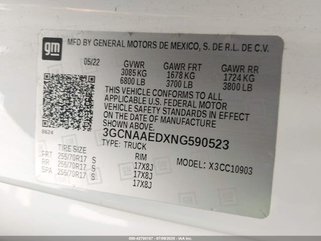 3GCNAAEDXNG590523 Chevrolet l84