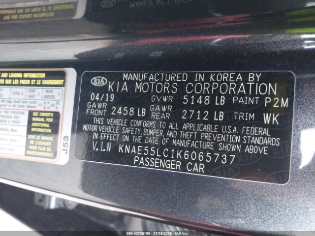 2019 KIA STINGER KNAE55LC1K6065737 Photo 8