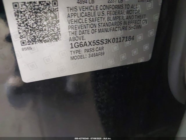 2019 CADILLAC CTS 1G6AX5SS3K0117184 Photo 8