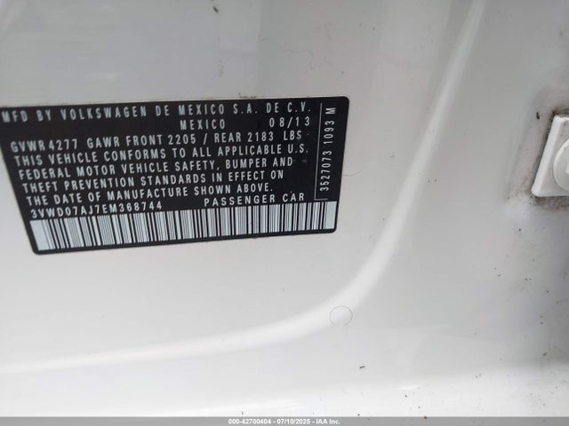 Volkswagen Jetta 2014 3VWD07AJ7EM368744 Image 9