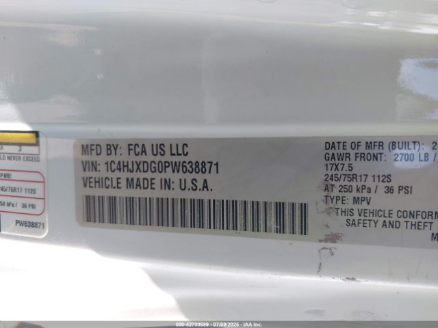 2023 JEEP WRANGLER 1C4HJXDG0PW638871 Photo 8