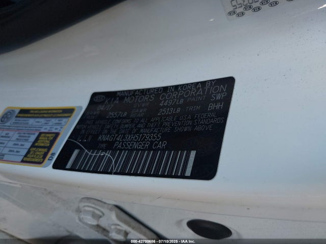KNAGT4L3XH5179355 KIA gdi
