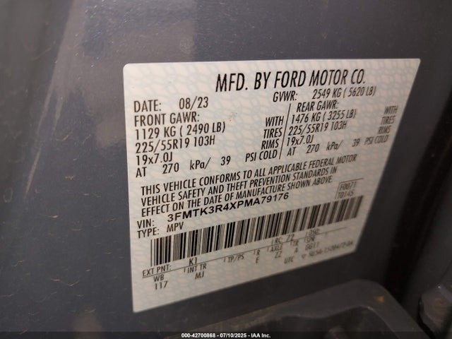 Ford Mustang Mach-E 2023 3FMTK3R4XPMA79176 Image 9