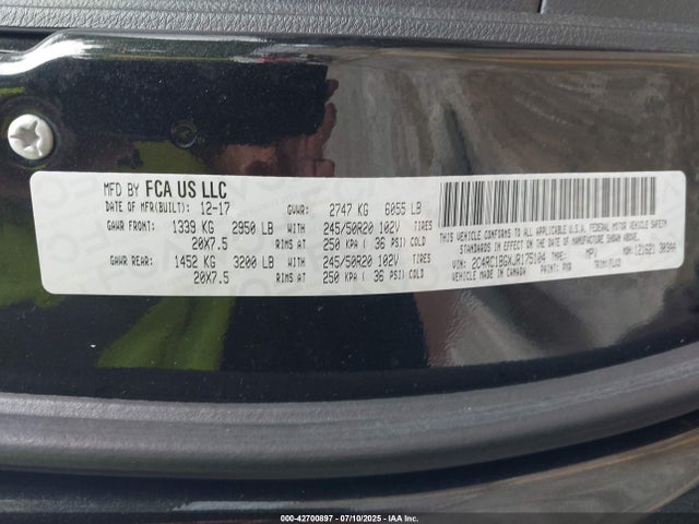 2C4RC1BGXJR175104 Chrysler Pacifica