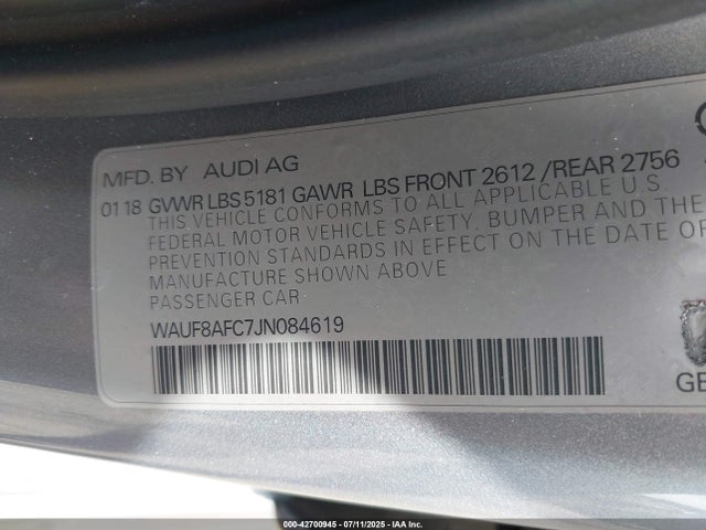 2018 AUDI A6 WAUF8AFC7JN084619 Photo 8