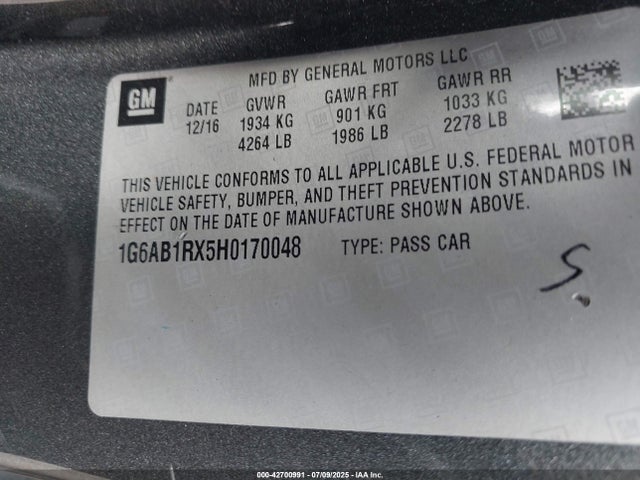 2017 CADILLAC ATS 1G6AB1RX5H0170048 Photo 8