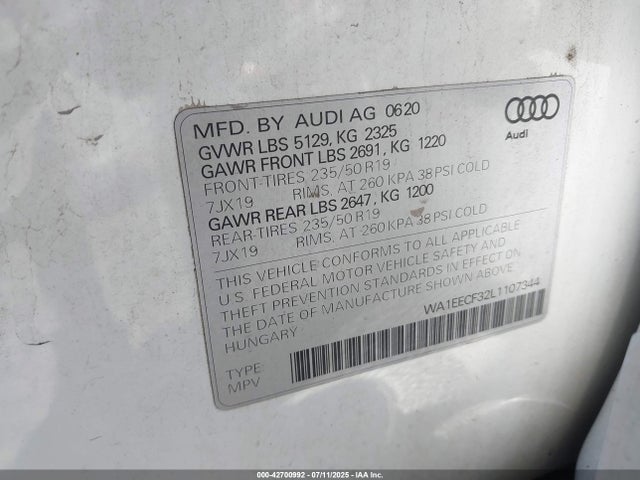 2020 AUDI Q3 WA1EECF32L1107344 Photo 8